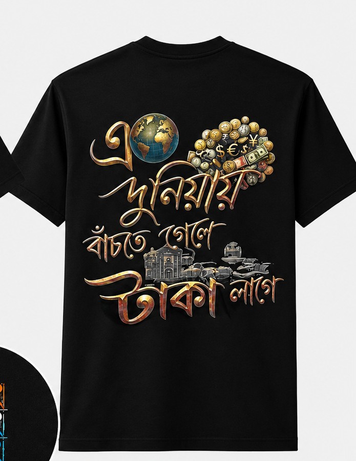 A duniyai bachte gele taka lage - Graphic T-Shirt by Ong Bong Chong